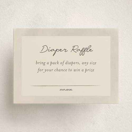 This is a cream baby shower insert cards with standard by Ani Somi called lullaby printing on signature in standard