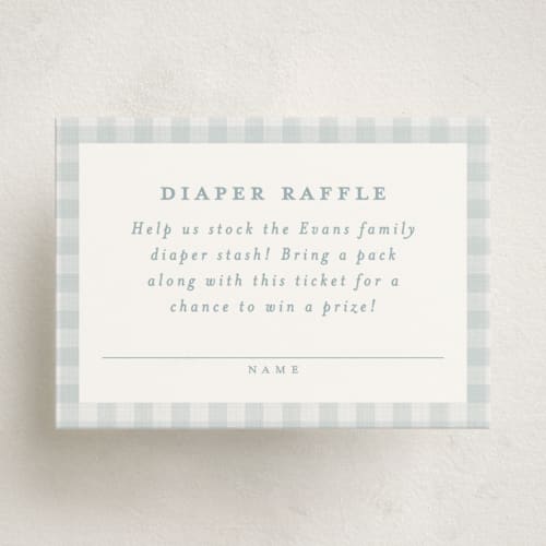 This is a sky baby shower insert cards with standard by Lea Delaveris called charming printing on signature in standard