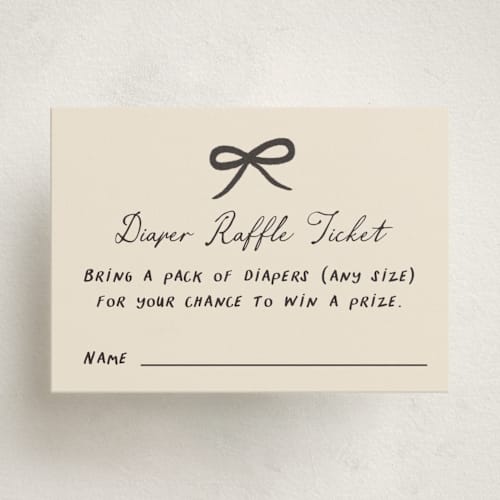 This is a bamboo baby shower insert cards with standard by chocomocacino called bungeoppang printing on signature in standard