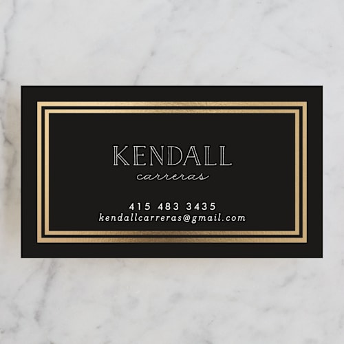 This is a midnight business cards by chocomocacino called limone printing on signature in standard