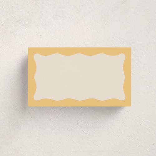 This is a melon blank hosting stationery with standard by Megan Davis called augusta printing on signature in placecard