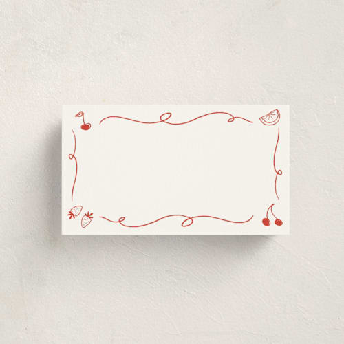 This is a cardinal blank hosting stationery with standard by Ani Somi called bon vivant printing on signature in placecard