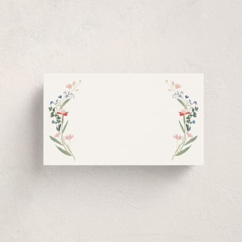 This is a spring blank hosting stationery with standard by Elly called botanical printing on signature in placecard