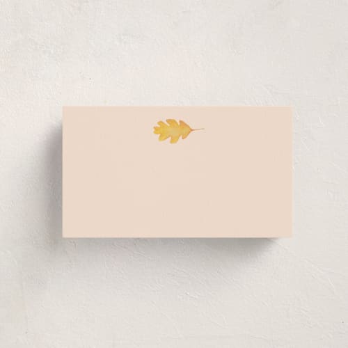 This is a oat blank hosting stationery with standard by Orasie called single leaf printing on signature in placecard