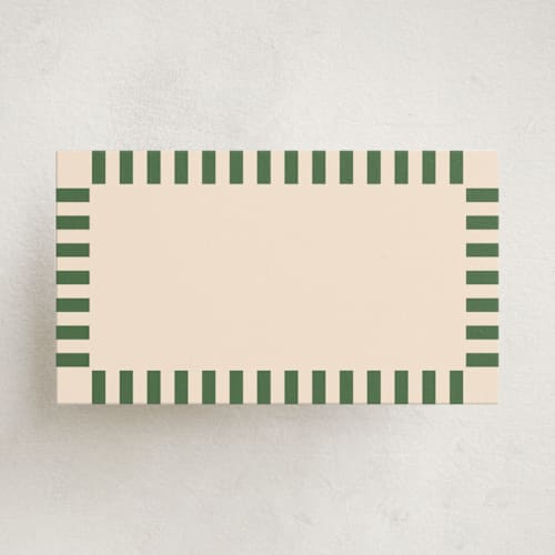 This is a forest blank hosting stationery with standard by Owl and Toad called veracruz printing on signature in placecard