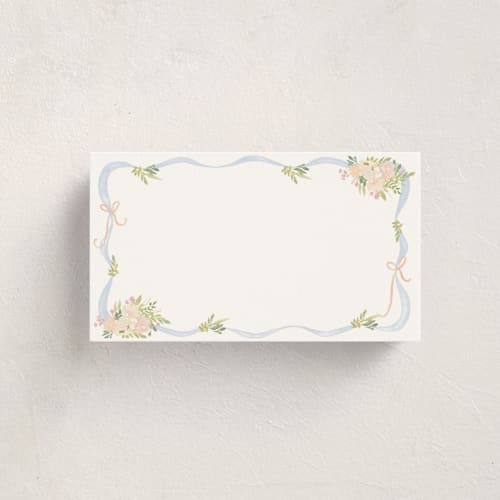 This is a daphne blank hosting stationery with standard by Creo Study called cottagecore printing on signature in placecard