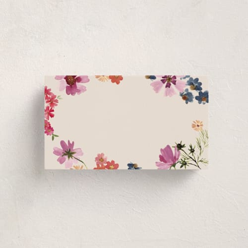 This is a peony blank hosting stationery with standard by Alethea and Ruth called wildflowers printing on signature in placecard