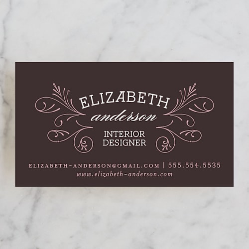 This is a chocolate business cards by Spinsugar called darlington printing on signature in standard