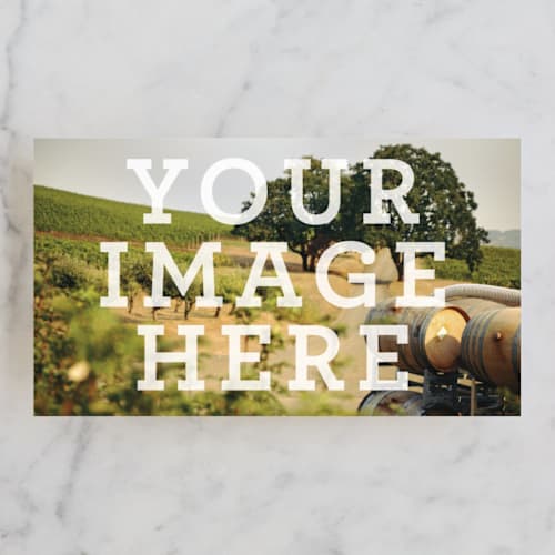 This is a white business cards by Minted called the big picture printing on signature in standard