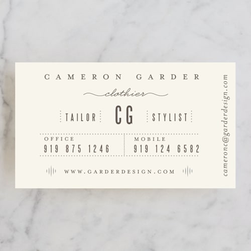 This is a leather business cards by Lori Wemple called trend printing on signature in standard