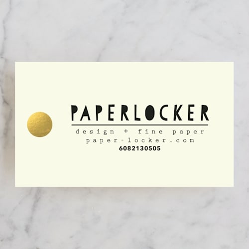 This is a cream business cards by Susan Brown called paper printing on signature in standard