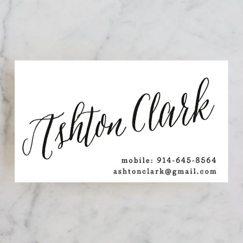 This is a silk business cards by Hooray Creative called name to remember printing on signature in standard