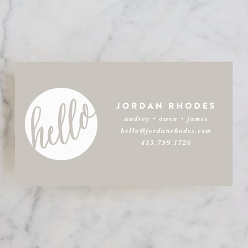 This is a mushroom business cards by A.C.R. called hello new friend printing on signature in standard