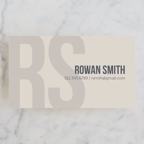 This is a pebble business cards by burpcreative called bold and formal printing on signature in standard