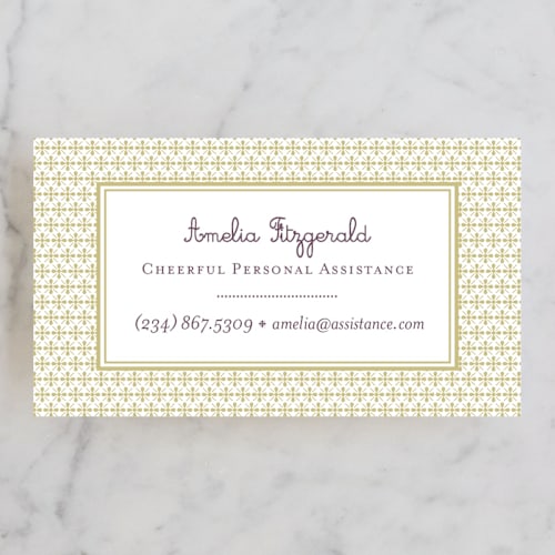 This is a thistle business cards by Blixa 6 Studios called paprika patterned printing on signature in standard