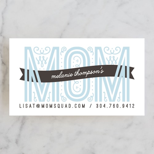 This is a sky business cards by Christina Novak called mom calling card printing on signature in standard