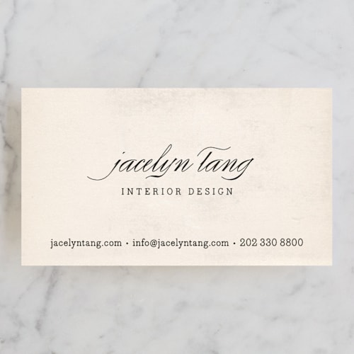 This is a black velvet business cards by Jessica Yeo called circular printing on signature in standard