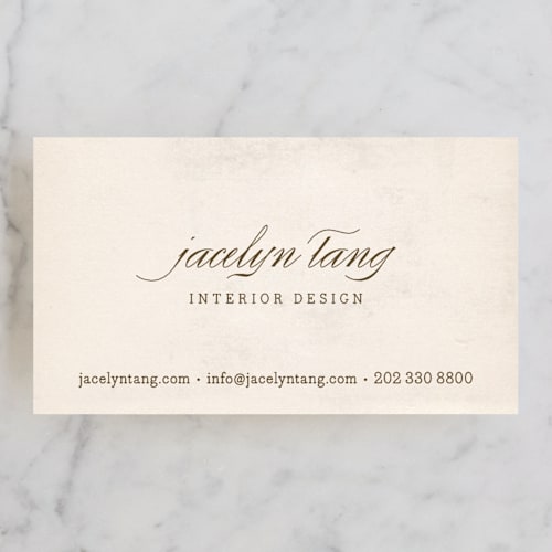 This is a chocolate business cards by Jessica Yeo called circular printing on signature in standard