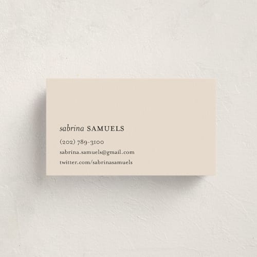 This is a raven business cards by Jessica Yeo called impressionist printing on signature in standard
