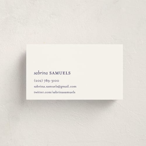This is a azure business cards by Jessica Yeo called impressionist printing on signature in standard