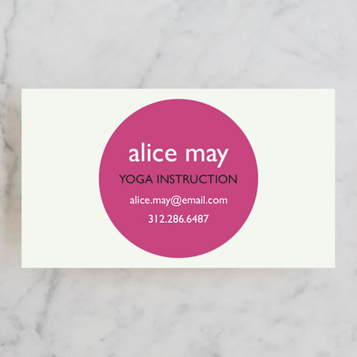 This is a beet business cards by leslie hamer called breathe printing on signature in standard