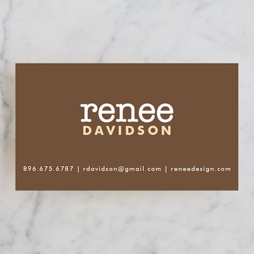 This is a earth business cards by Kristen Smith called flora printing on signature in standard