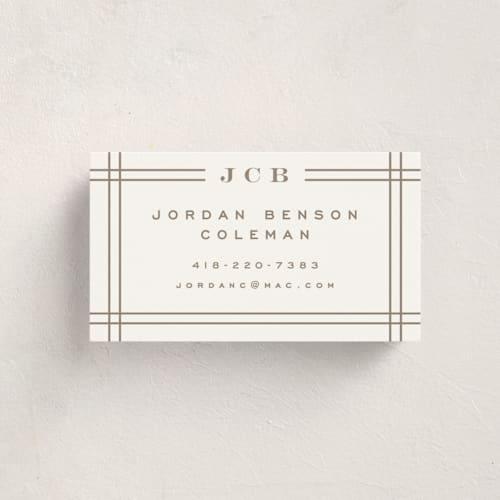 This is a milky coffee business cards by Yuliya Evseeva called modern lines printing on signature in standard