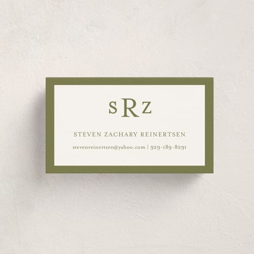 This is a grassland business cards by Ani Somi called theodore printing on signature in standard