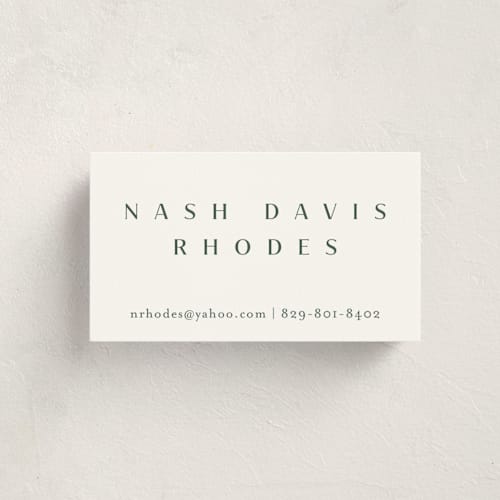 This is a spruce business cards by Stacey Meacham called letterhead printing on signature in standard