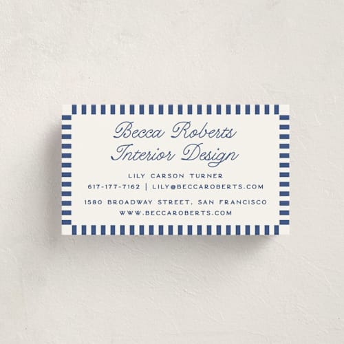 This is a ocean business cards by Owl and Toad called veracruz printing on signature in standard