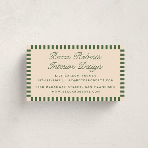 This is a forest business cards by Owl and Toad called veracruz printing on signature in standard