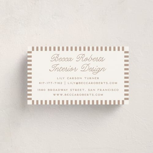 This is a stone business cards by Owl and Toad called veracruz printing on signature in standard