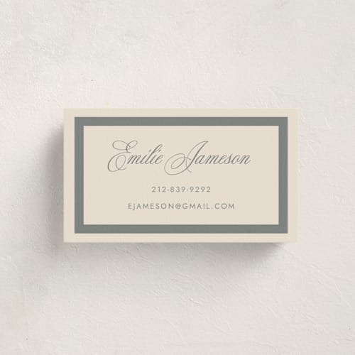 This is a oyster business cards by Megan Davis called montauk printing on signature in standard