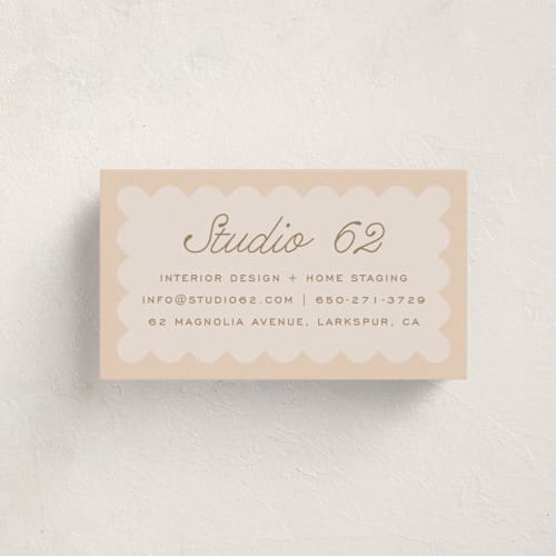 This is a almond business cards by Leia Matt called macaron box printing on signature in standard