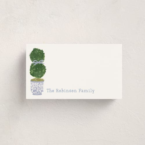 This is a periwinkle small cards with standard by Jenna Holcomb called topiary printing on signature in 4.25x5.5