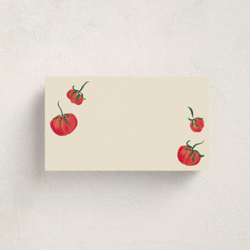 This is a champagne small cards with standard by Jackie Crawford called petit pomodoro printing on signature in 4.25x5.5
