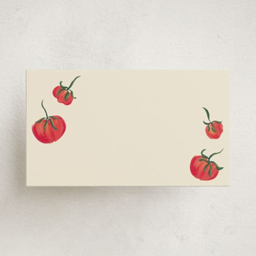This is a champagne small cards with standard by Jackie Crawford called petit pomodoro printing on signature in 4.25x5.5