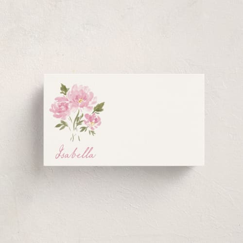 This is a blush small cards with standard by Itsy Belle Studio called peony (add-on) printing on signature in 4.25x5.5