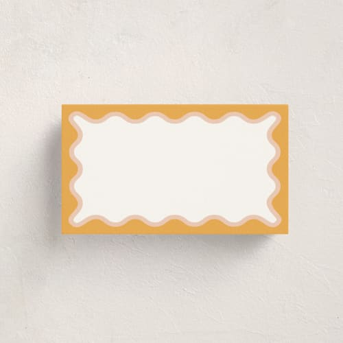This is a peach small cards with standard by Ro Pacifico called wavy frame fun printing on signature in 4.25x5.5