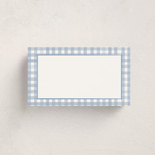 This is a pond mini note cards with standard by Creo Study called classic gingham printing on signature in 4.25x5.5
