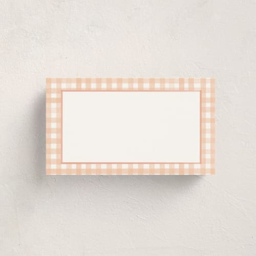 This is a poppy small cards with standard by Creo Study called classic gingham printing on signature in 4.25x5.5