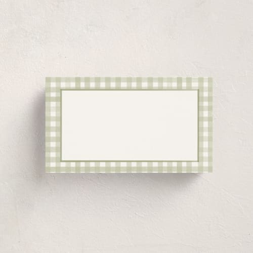 This is a wasabi small cards with standard by Creo Study called classic gingham printing on signature in 4.25x5.5