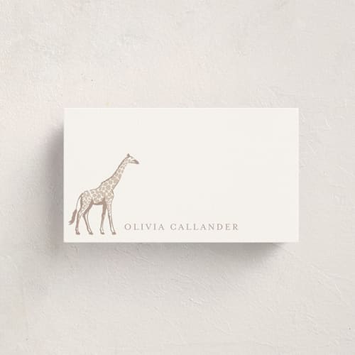 This is a cocoa small cards with standard by Jenna Holcomb called safari printing on signature in 4.25x5.5
