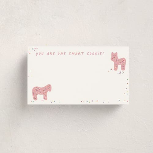 This is a pink sugar small cards with standard by Jennifer Postorino called animal cracker parade printing on signature in 4.25x5.5