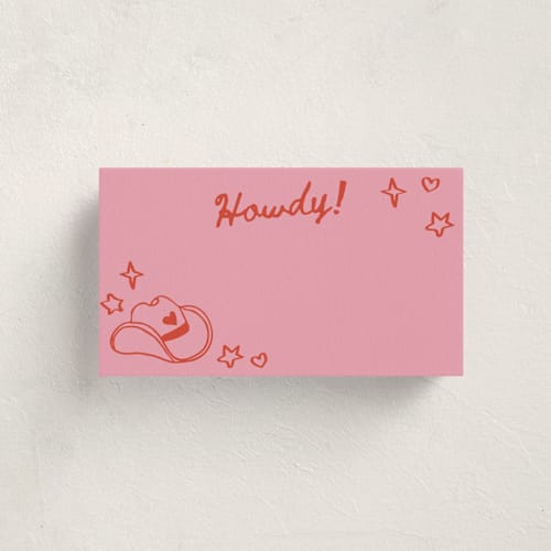 This is a cherry small cards with standard by Jennifer Lew called cowboy club printing on signature in 4.25x5.5