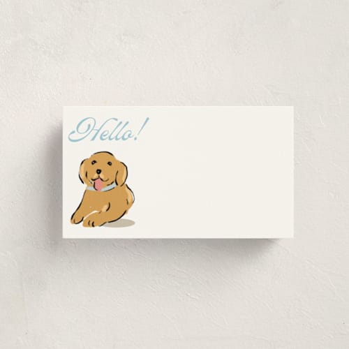 This is a bluebird small cards with standard by Susan Zinader called preppy pup printing on signature in 4.25x5.5