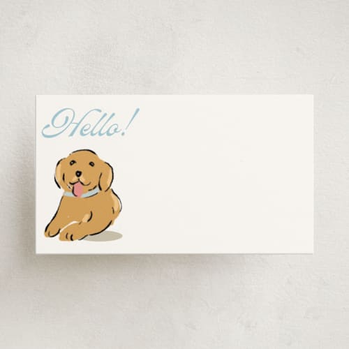 This is a bluebird small cards with standard by Susan Zinader called preppy pup printing on signature in 4.25x5.5