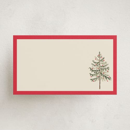 This is a poinsettia small cards with standard by Amy Kross called vintage spruce printing on signature in 4.25x5.5