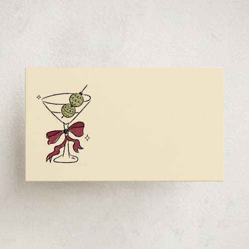 This is a holly berry small cards with standard by Helena Vitto called cin cin! printing on signature in 4.25x5.5