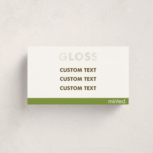 This is a iridescent pearl wedding place cards with gloss press by Minted called landscape custom printing on signature in placecard